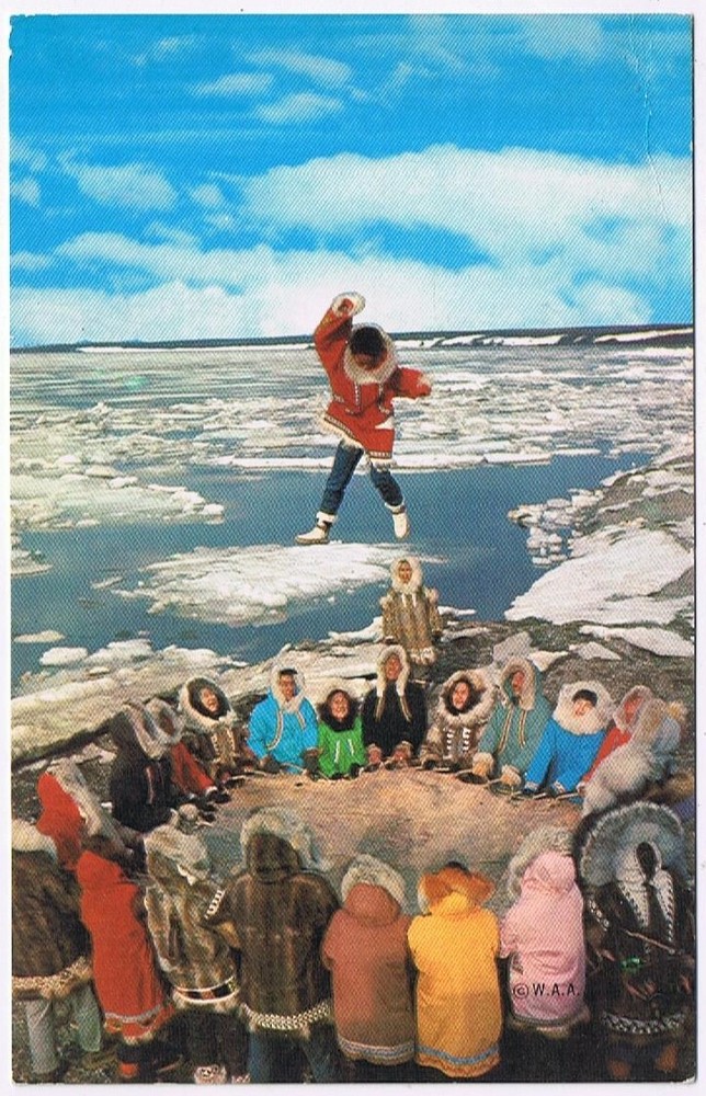 Postcard Blanket Tossing Kotzebue Point Barrow Alaska