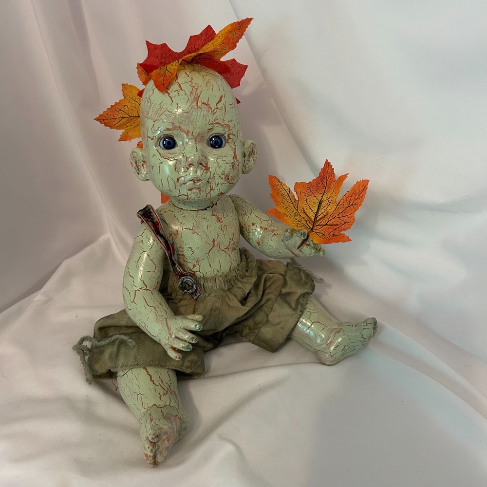 Haunted doll, Fractured Playthings™ reimagined OOAK dolls, Halloween, vintage