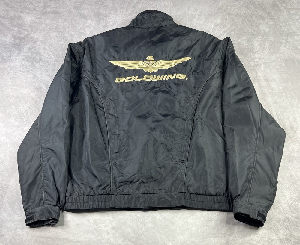 Vintage Honda Goldwing Motorcycle Jacket Size L Black Rider Collection