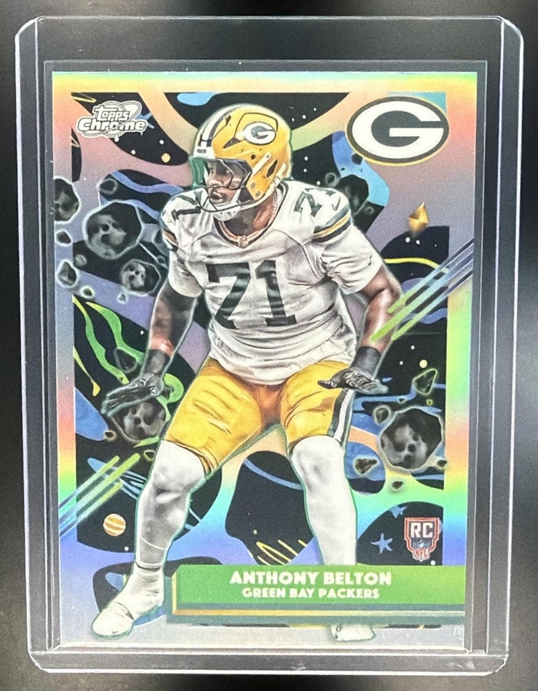 Anthony Belton 2025 Topps Cosmic Chrome Football #138 Refractor Packers Rookie