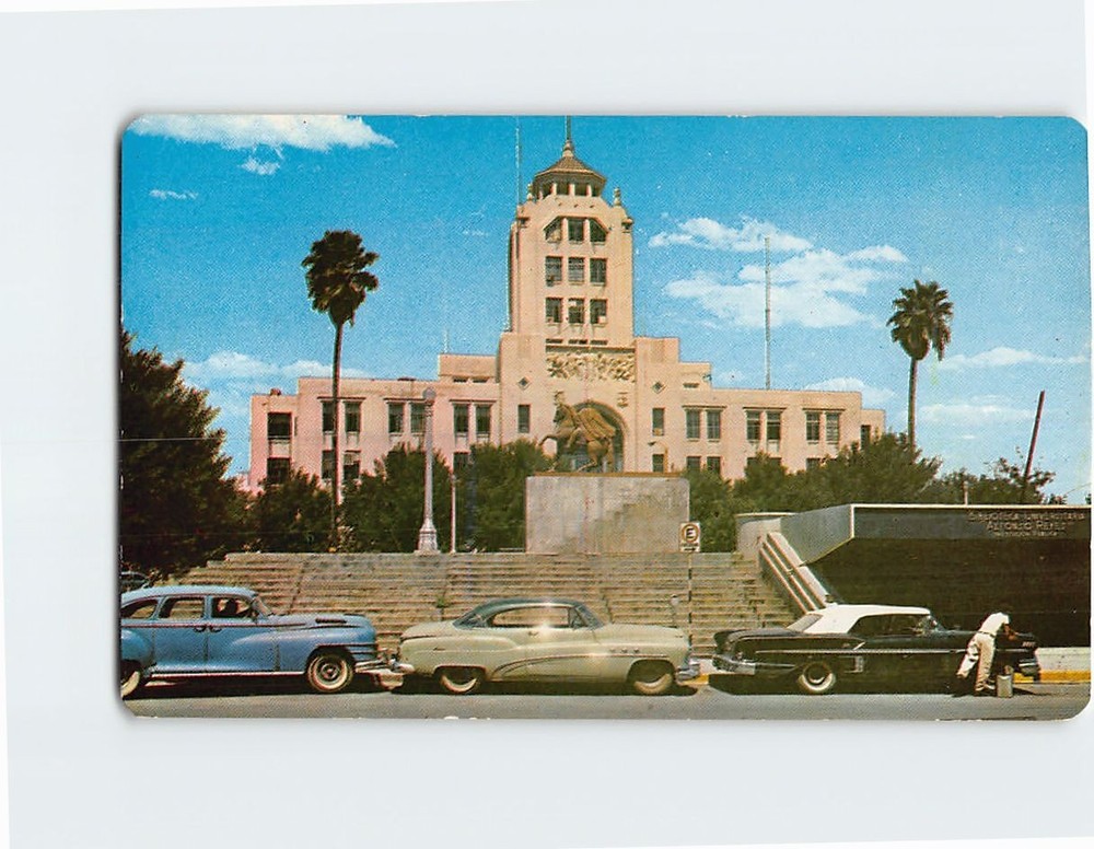 Postcard Monument to Escobedo and Federal Palace Monterrey Nuevo León Mexico