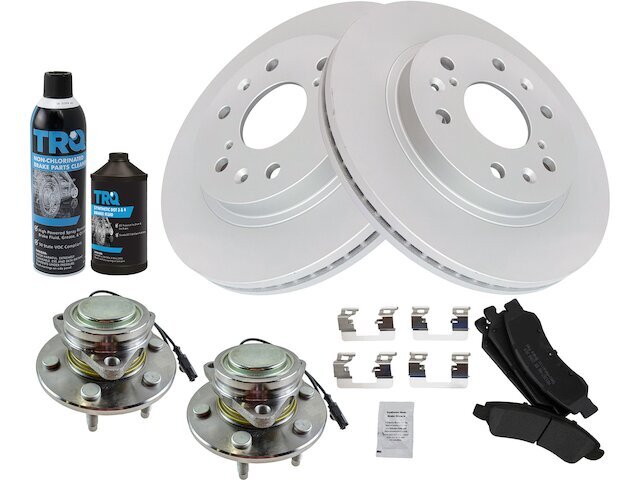 Front Brake Pad and Rotor and Wheel Hub Kit fits Escalade ESV 2008-2014 19BZTF