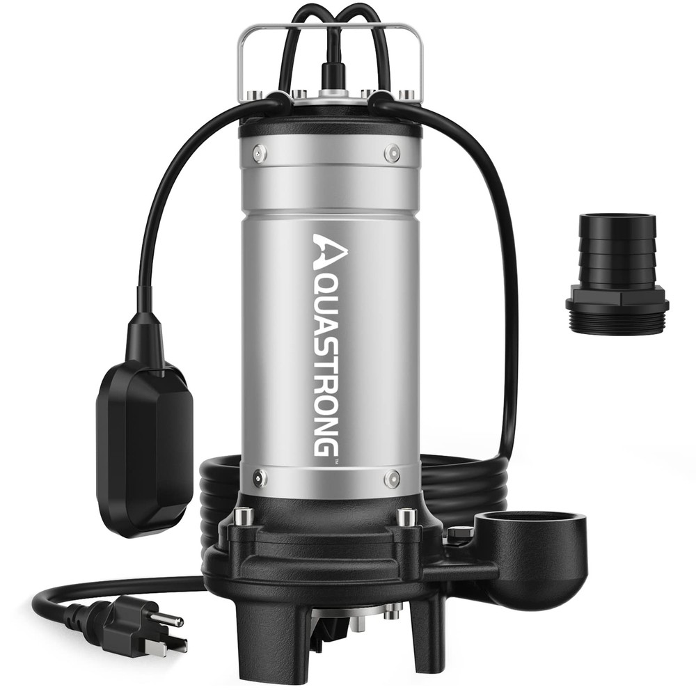 1HP Stainless Steel Sewage Grinder Pump with 115V Auto Float Switch