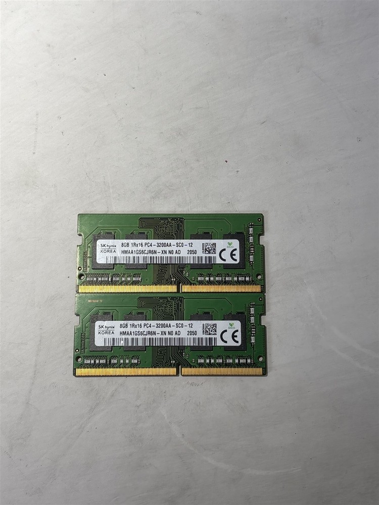SK Hynix 16GB(8GBx2) 1Rx16 PC4-25600 DDR4-3200 SODIMM RAM HMAA1GS6CJR6N-XN
