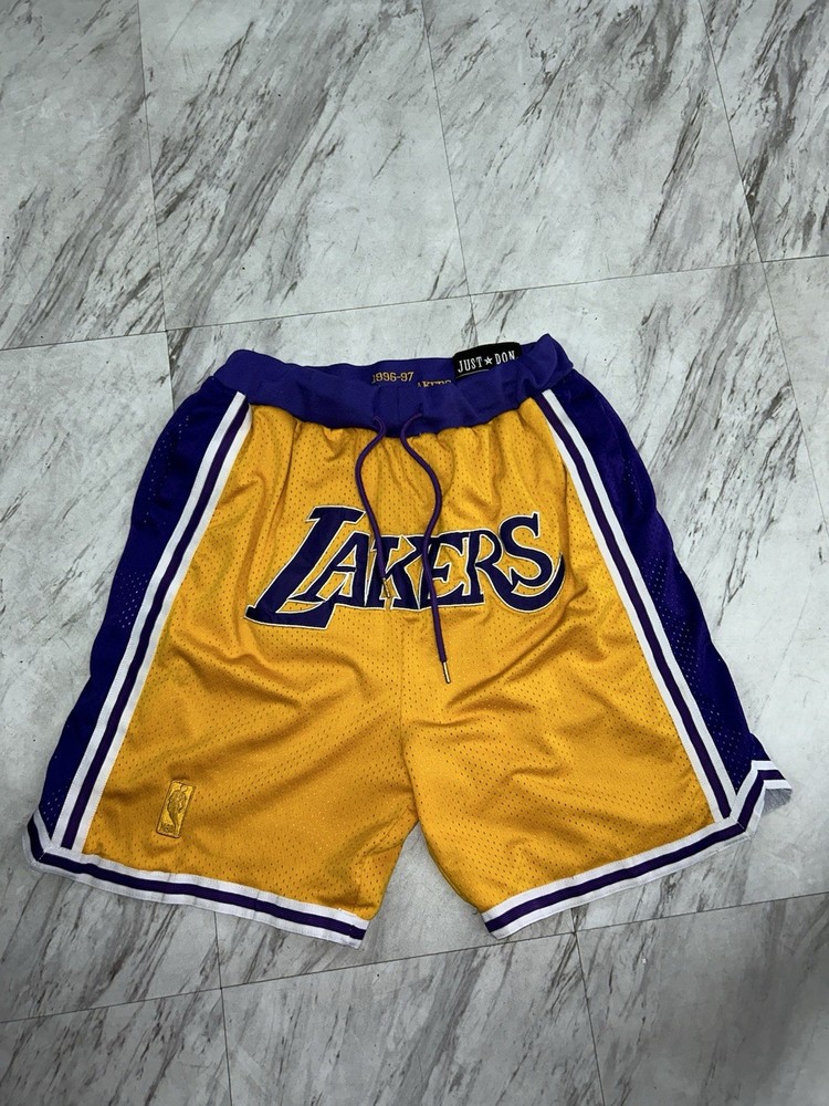 Size L - NBA Los Angeles Lakers Basketball Shorts Just Don x Mitchell Ness