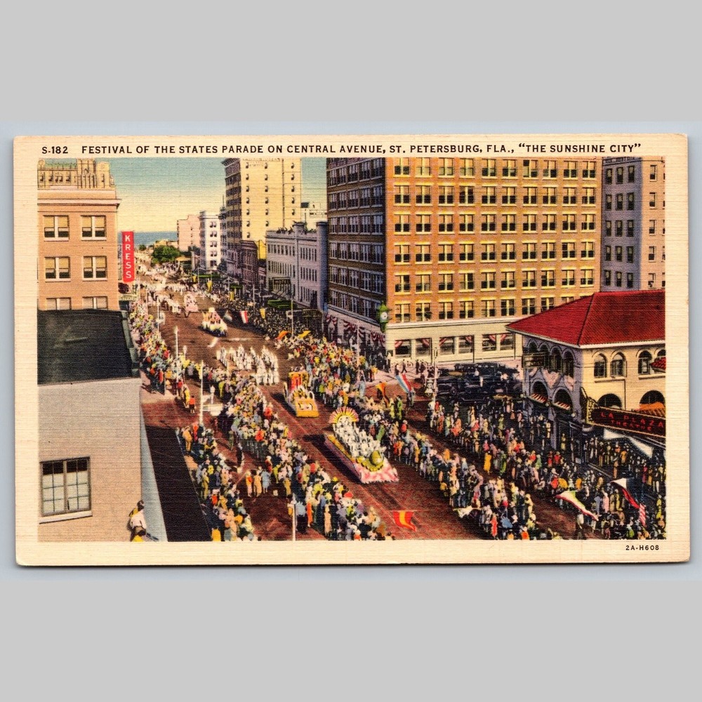 Postcard Festival of the States Parade St. Petersburg Florida