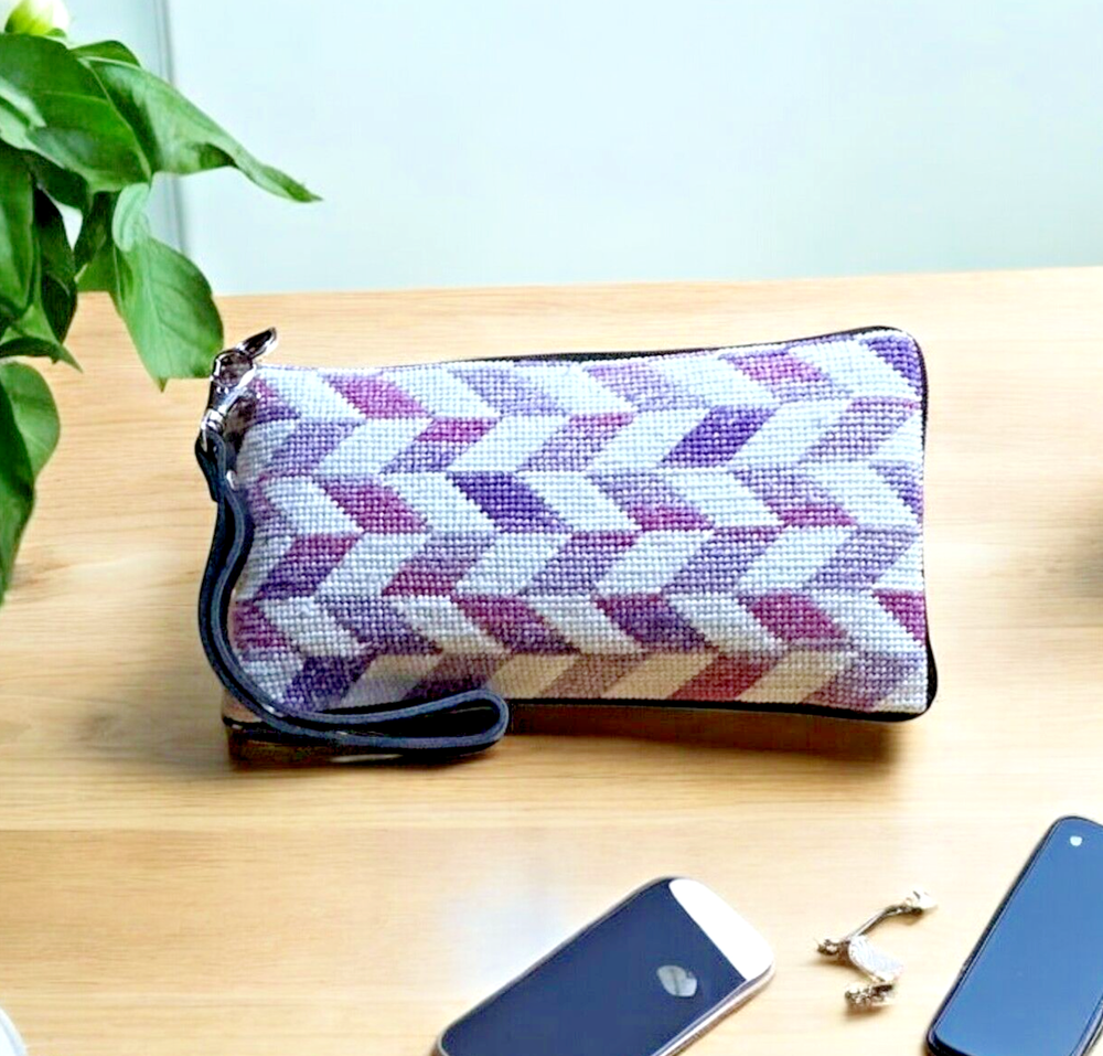 Handcrafted Multiuse Pouch, Makeup Bag with Wristlet