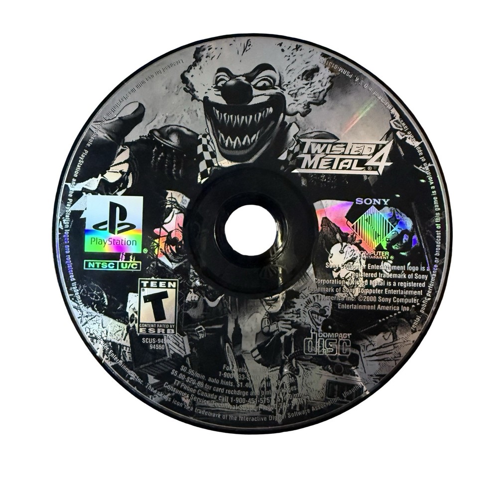 Twisted Metal 4 (Sony PlayStation 1 PS1, 2000) Disc Only!!!