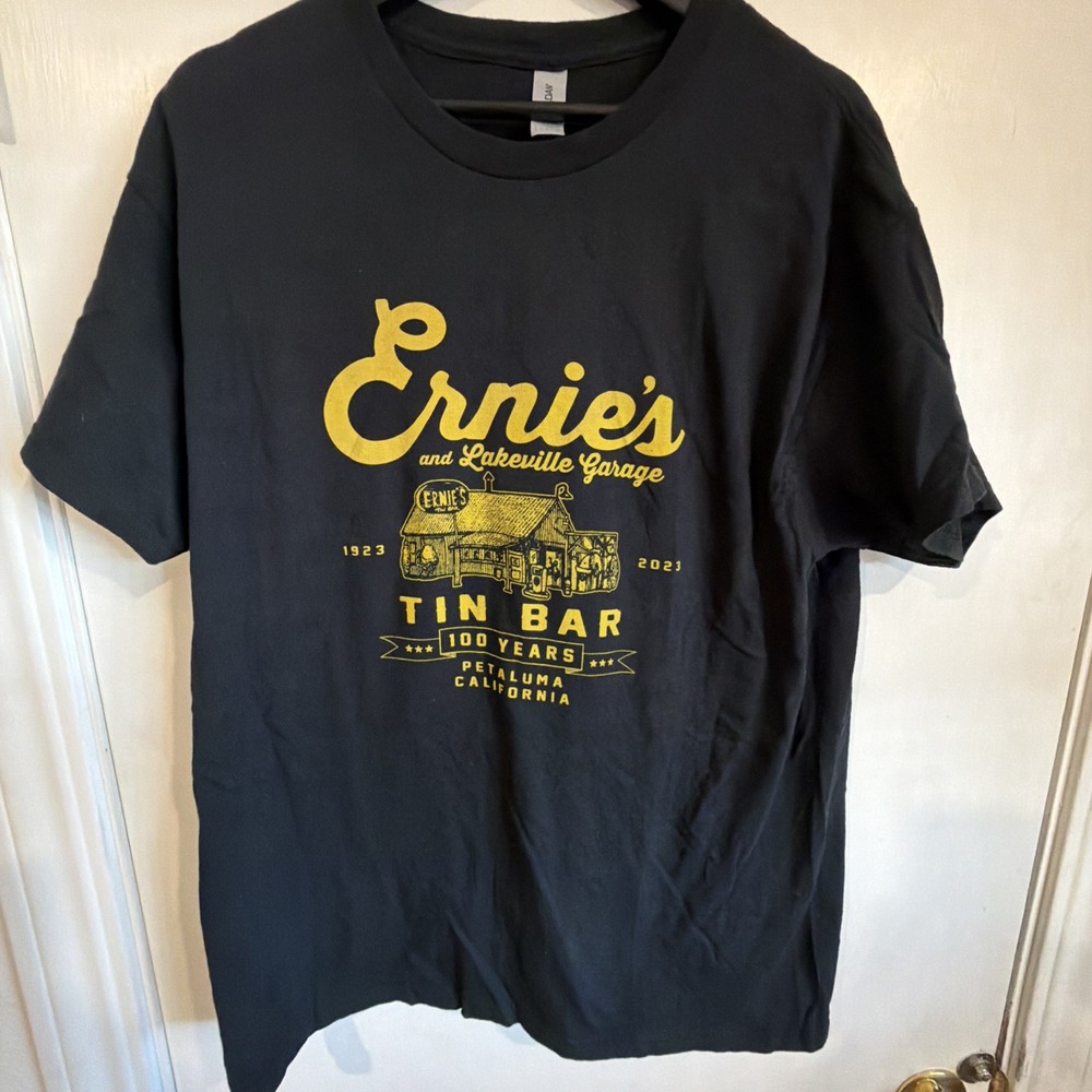 Ernie’s Tin Bar Dive Bar California Men’s T-shirt Large Gildan Ultra Cotton