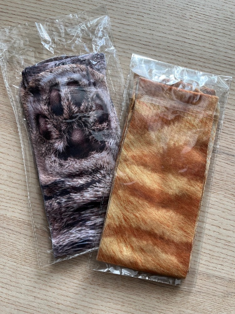 2-Pair Animal Paw Print (Cat) Socks Adult Medium Polyester - NEW