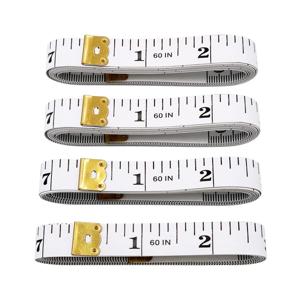 4 Pack Soft Tape Measure Double Scale 60-inch/150cm,Fabric Craft Tape Measure...