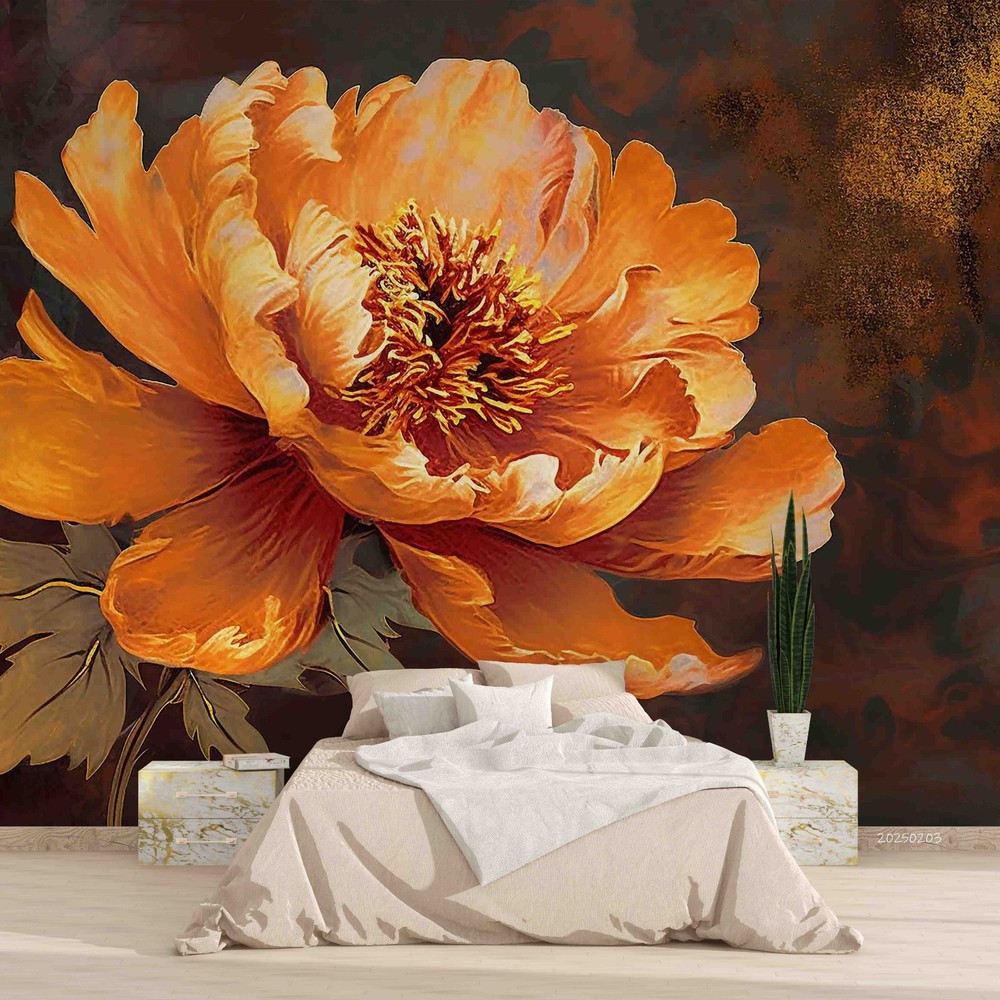 3D Flowers Plants Oil Painting Wall Murals Wallpaper Murals Wall Sticker 6