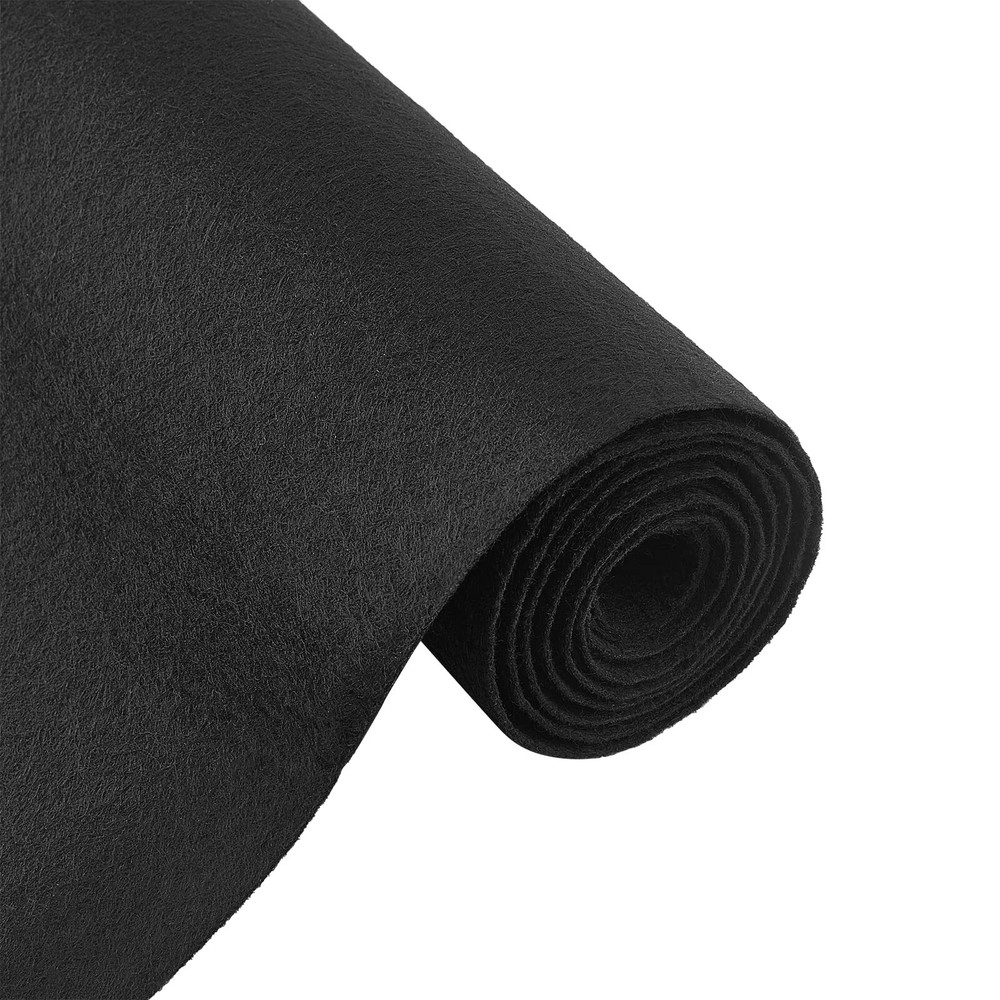 10FT x 15.75 Inch Black Felt Roll Nonwoven Craft Fabric 0.9mm Thick