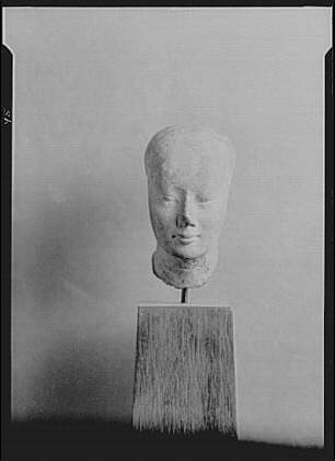 Photo:Arnold Genthe Sculpture Head Bust 1900s Abstract Art Print