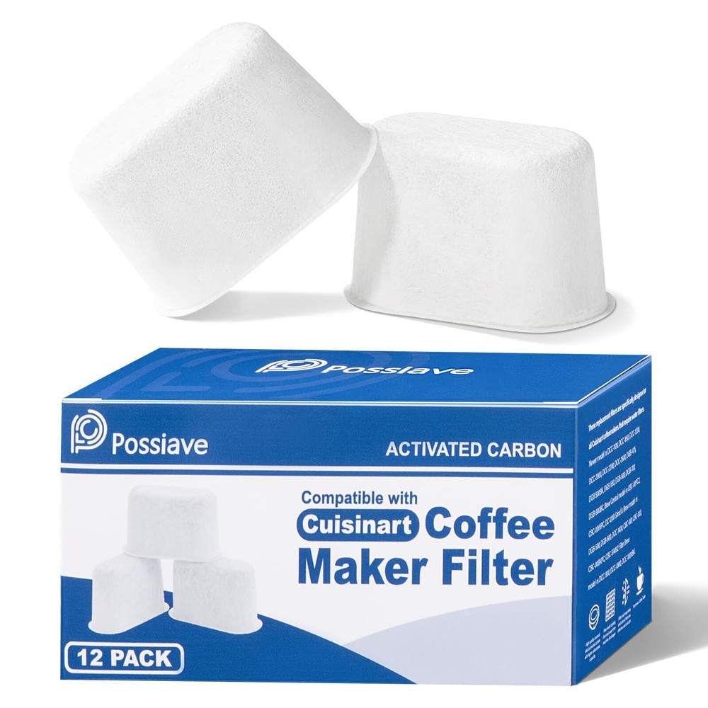 12 Pack Charcoal Water Filters Compatible with Cuisinart Coffee Makers