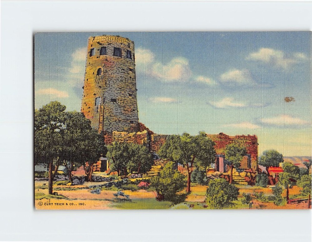 Postcard Indian Watchtower Desert View Grand Canyon National Park Arizona USA