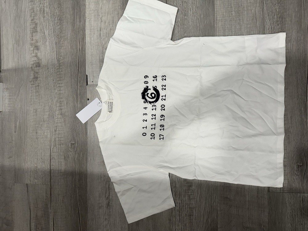 Maison Margiela White Cotton T-Shirt Men Size Large Short Sleeve