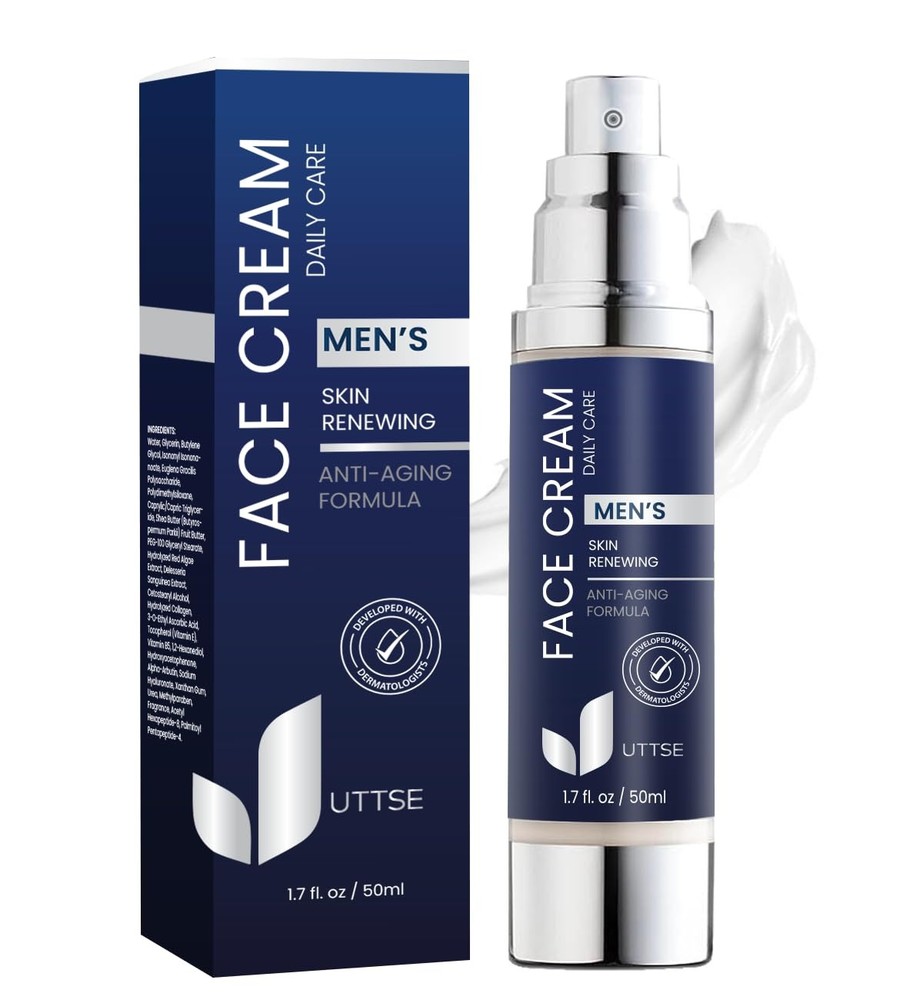 6-in-1 Anti-Aging Face Cream for Men with Collagen & Hydration