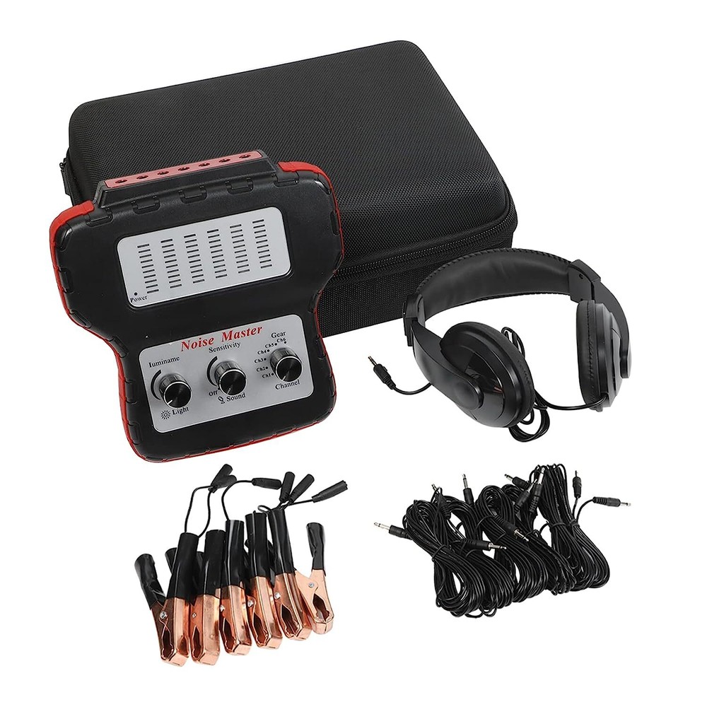 6-Channel Chassis Ear Automotive Engine Noise Finder Tool with Headphones C9Q0