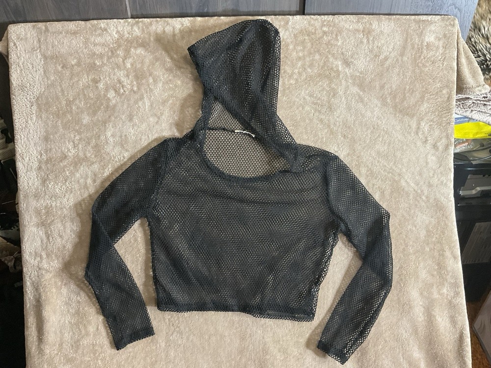 Women’s Size Medium Mesh Black Hoodie