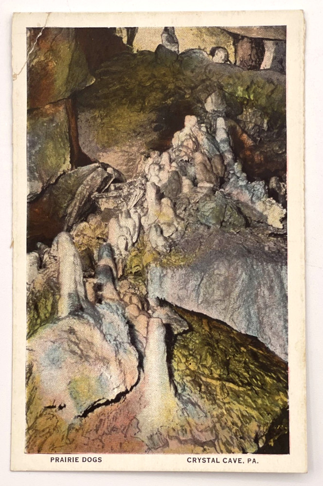 Pennsylvania PA postcard Crystal Cave Kutztown Tichnor Vintage