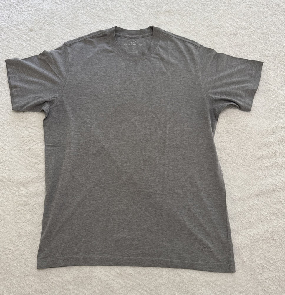 Eddie Bauer Short Sleeve T Shirt Gray Size L