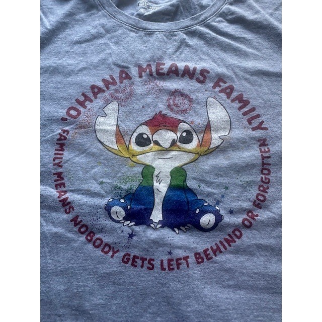 Disney Stitch Ohana Means Family Women's Graphic T Shirt Lilo & Stitch Tee XL