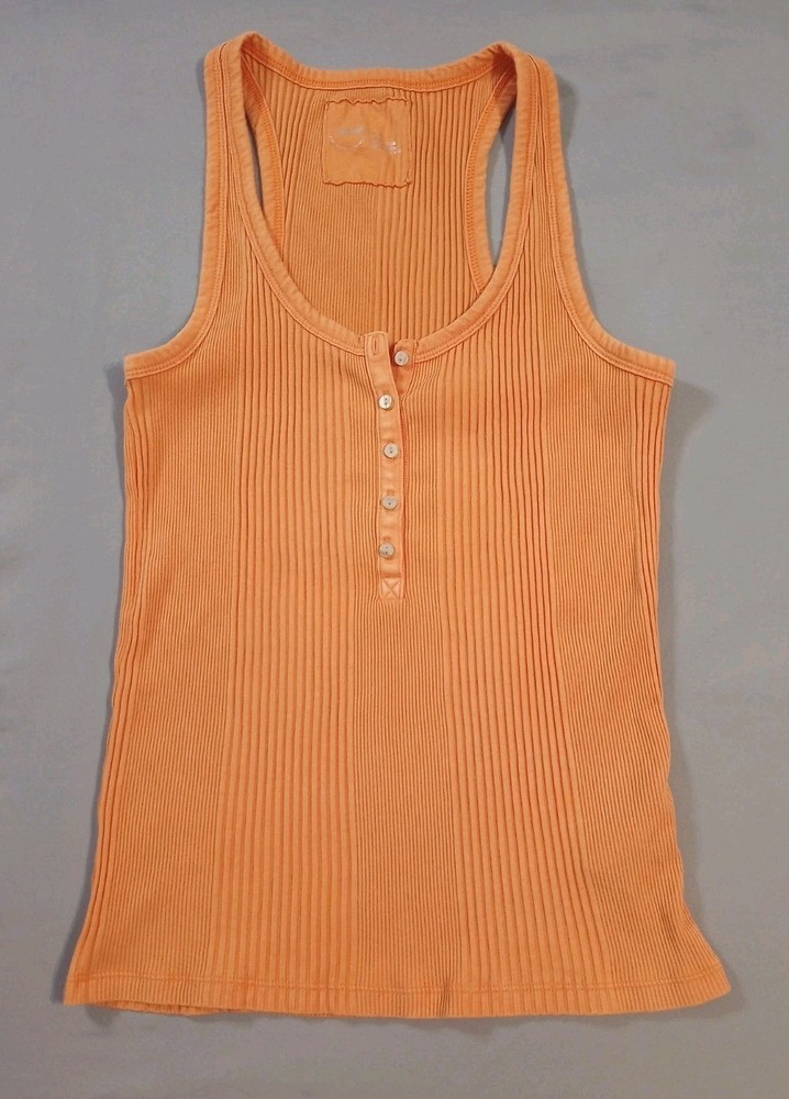 Aerie Tank Top Womens Medium Orange Ribbed