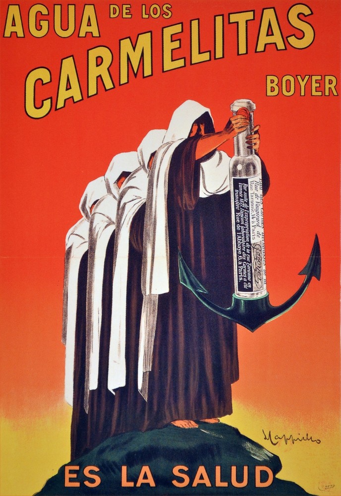 Agua de los Carmelitas es la salud Decor Poster. Home Graphic Art Design 3913