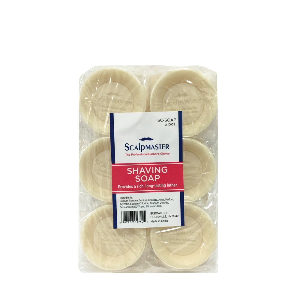 Scalpmaster Shaving Soap 6-Pack for Smooth Comfortable Shaves  