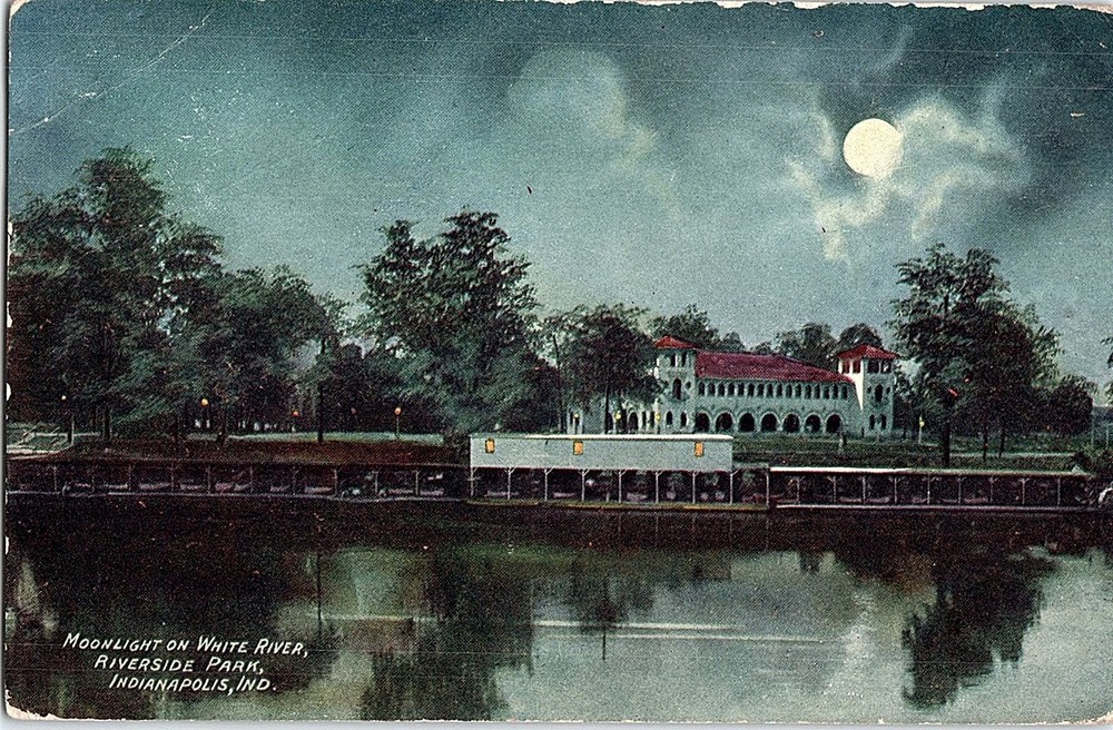 Postcard BUILDING SCENE Indianapolis Indiana IN m/09 AI3245