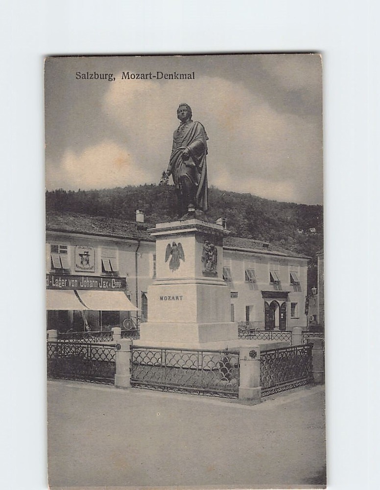 Postcard Mozart Monument Salzburg Austria