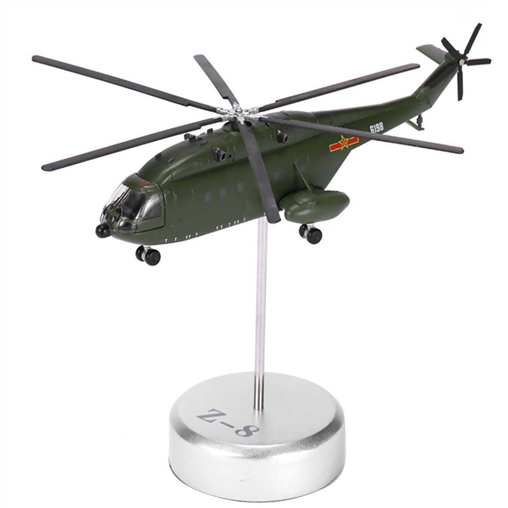 1:144 Scale Diecast Model Chinese Armed Z-8 Helicopters Plane Collection Display
