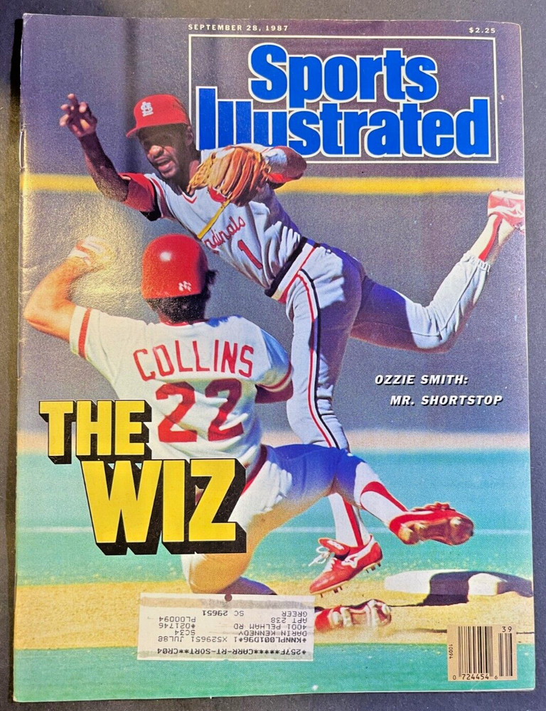 Sports Illustrated September 28, 1987 Ozzy Smith St Louis Cardinals on Cover