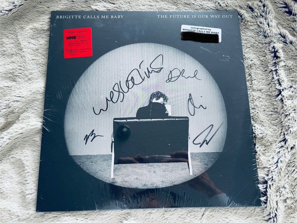 Autographed BRIGITTE CALLS ME BABY SIGNED THE FUTURE IS ON OUR WAY OUT VINYL New
