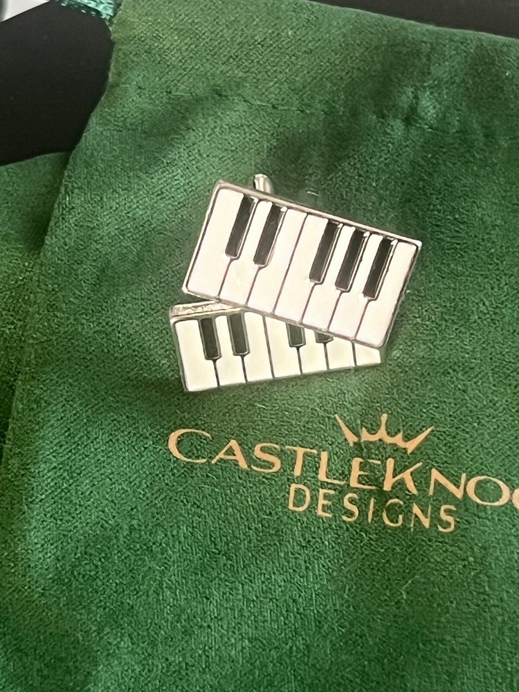 Silver Guitar Cufflinks Music Inspired Men's Jewelry Guitar Lover Accessories