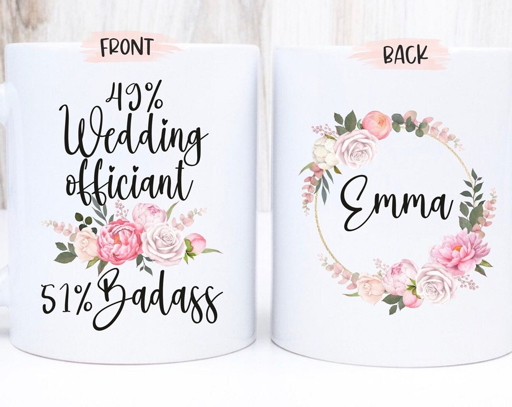 Badass Wedding Officiant Gift Mug for the Perfect Officiant Thank You