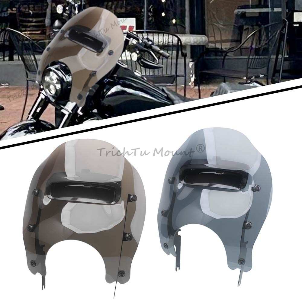 Motorcycle Windshield Windscreen w/Vent for Harley Road King FLHR/I 1994-2022