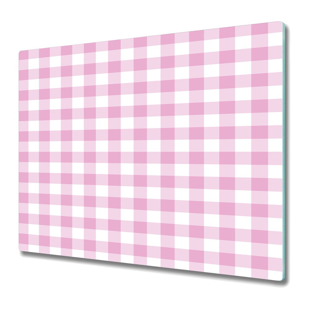 Glass Kitchen Chopping Cutting Board Worktop Saver Pink grille pink 60x52