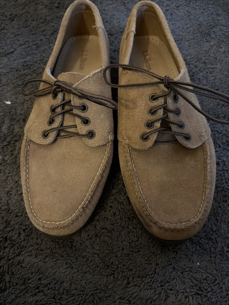 L L Bean Field Moccasins Mens Size 10.5 EE Distressed Brown Leather