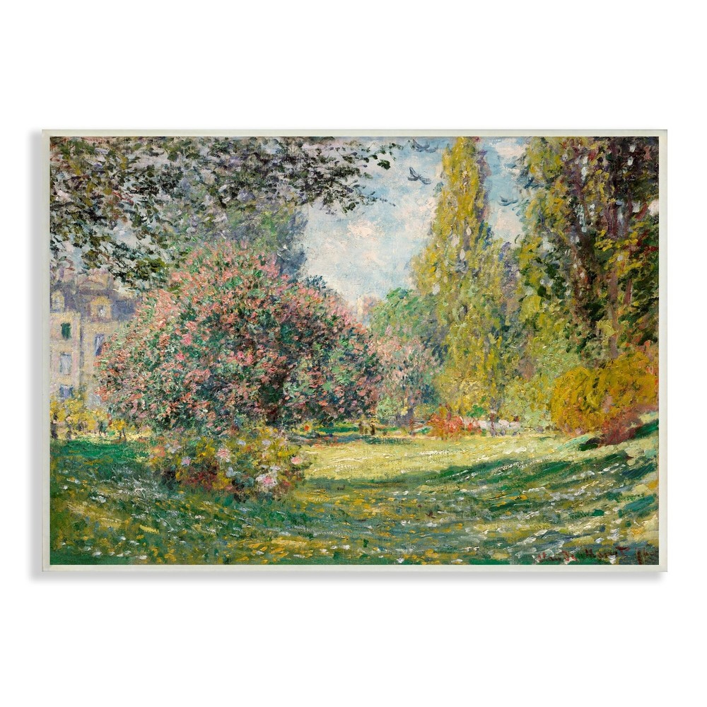 Stupell Impressionist Flower Field Garden Vintage Estate Wood Wall Art, Design