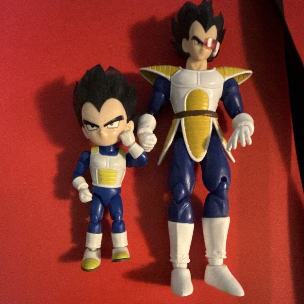 Dragon Ball Z Vegeta Poseable Figure Lot of 2 Anime Manga Figures