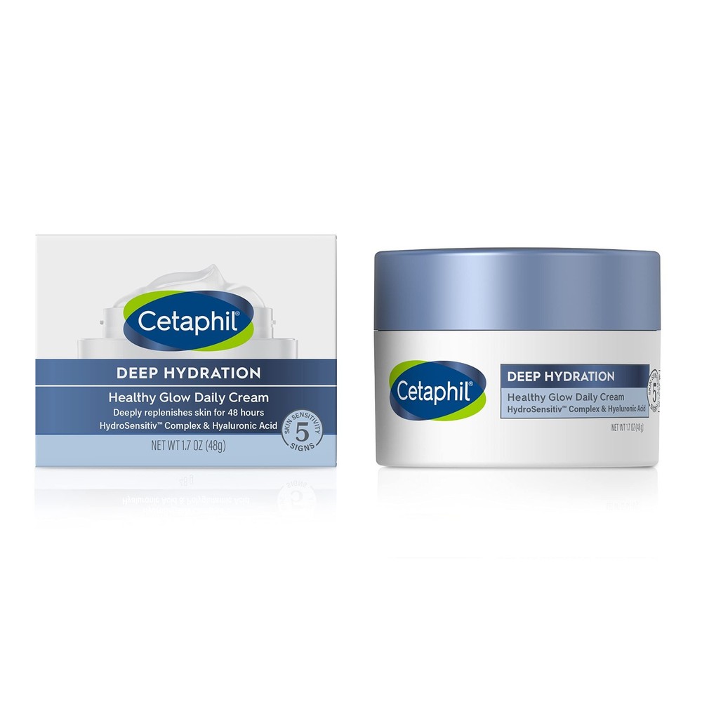 Cetaphil Deep Hydration Healthy Glow Daily Cream W/ Hyaluronic Acid 1.7 Oz NEW