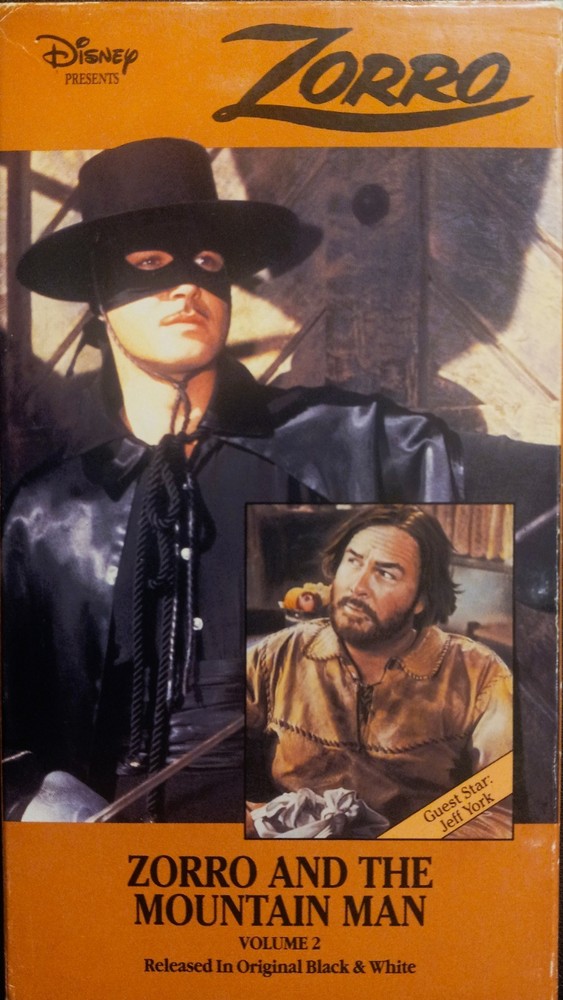Zorro and the Mountain Man Vol 2 VHS Disney Presents Black & White Action B&W
