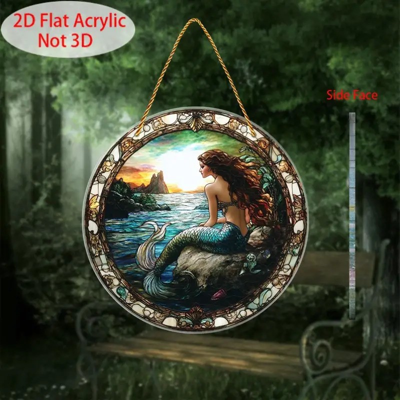 8x8 Round Acrylic Sign Summer Porch Holiday Decoration Bohemian Style