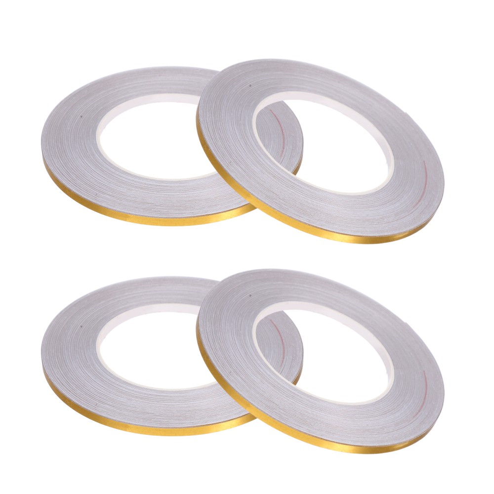 4 Rolls Waterproof Floor Stickers with Decorative Stitching Design  