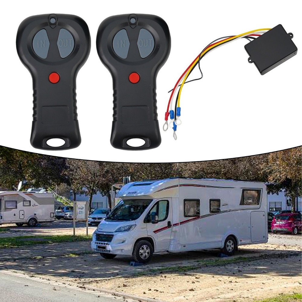 1Kit 12V Wireless Electric Digital Winch Remote Control Kit For ATV SUV