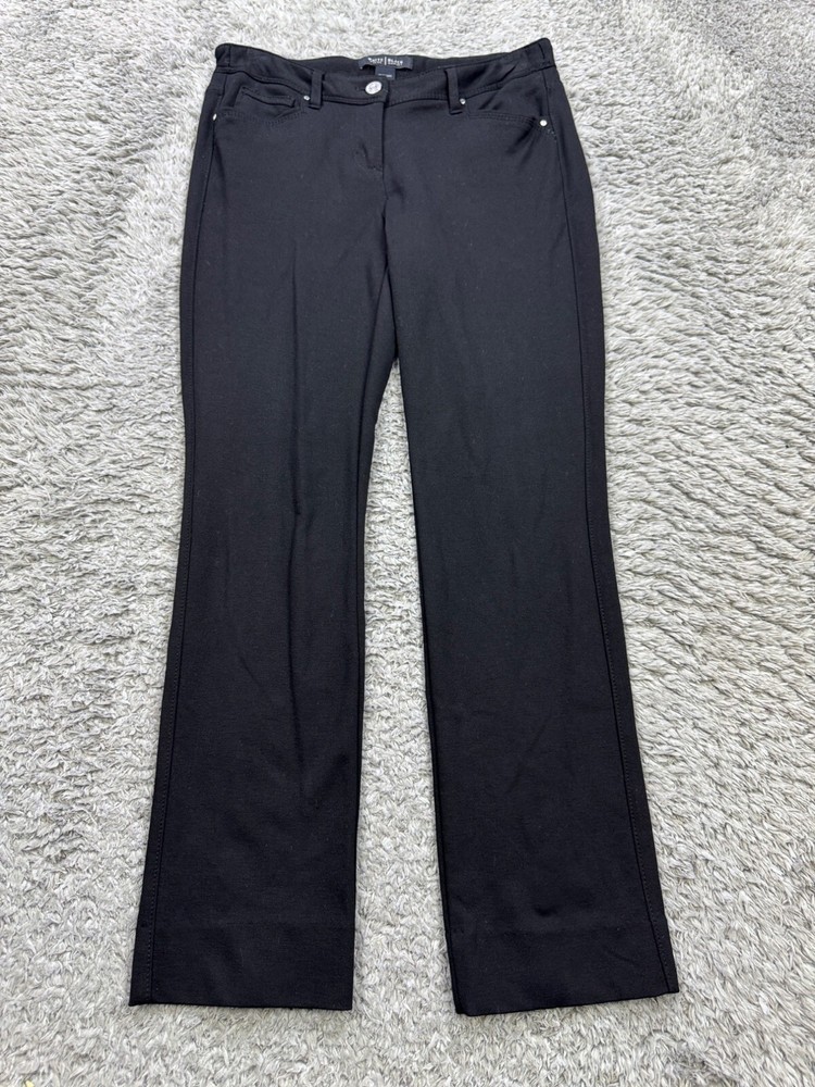 White House Black Market Pants Women 0 S Black Slim Leg Mid Rise Career Trousers