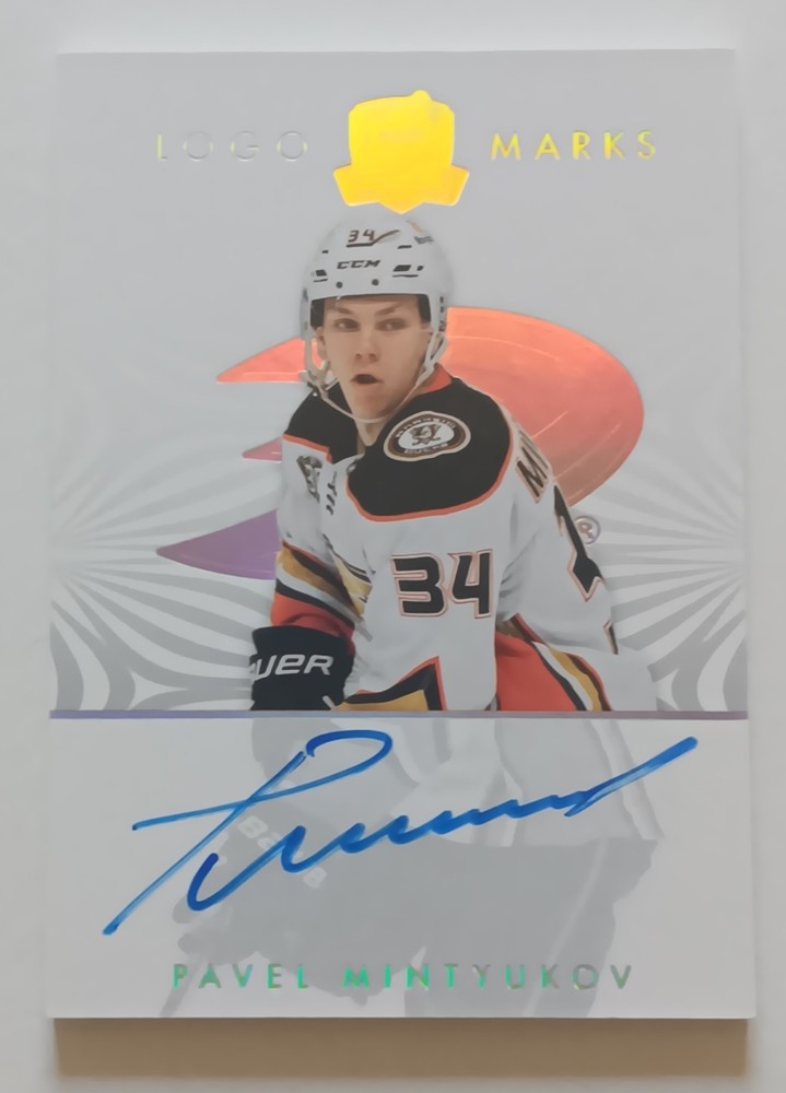 2023-24 Upper Deck The Cup Logo Marks Pavel Mintyukov Anaheim Ducks