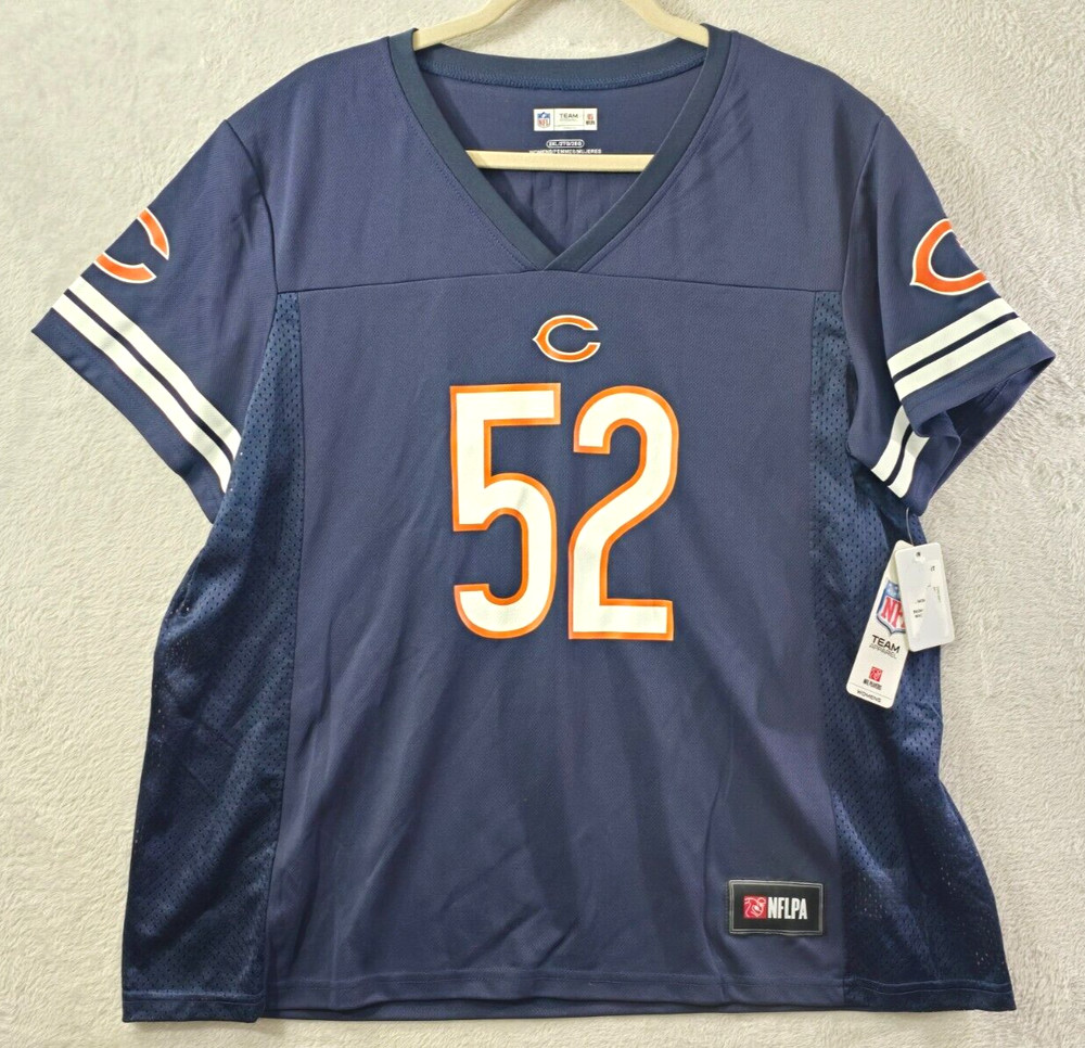 Chicago Bear KHALIL MACK #52 Team Apparel Jersey NFL Shirt Womens Size 2XL NEW